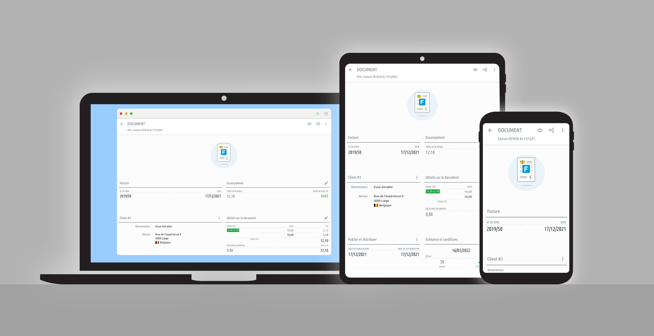 Simpluse application de facturation en ligne accessible sur tous vos écrans Utilisez Simpluse sur tous vos appareils
