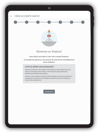 Création d'un compte client Simpluse